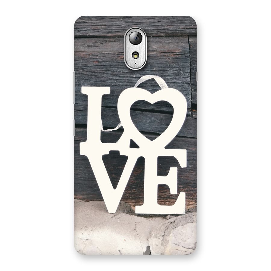 Wood Love Lock Back Case for Lenovo Vibe P1M