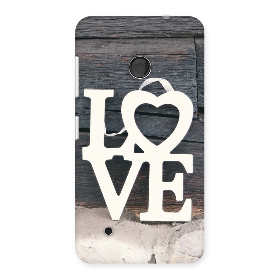Wood Love Lock Back Case for Lumia 530