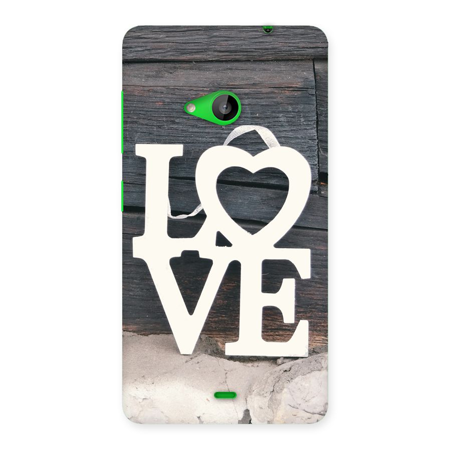 Wood Love Lock Back Case for Lumia 535