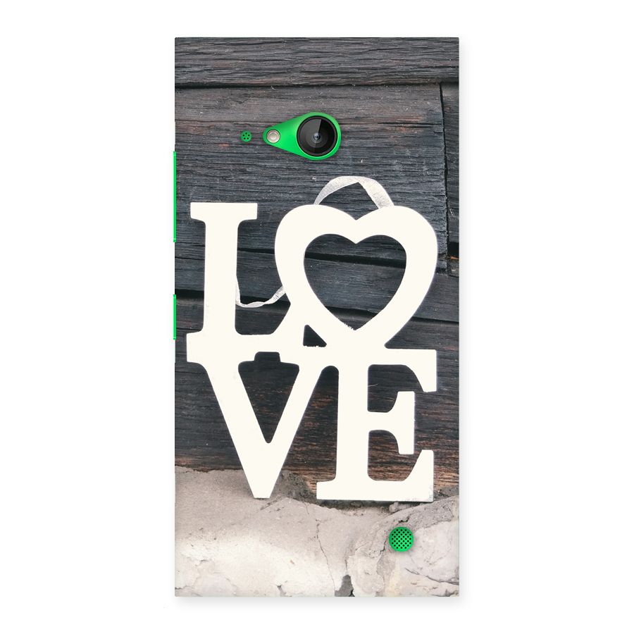 Wood Love Lock Back Case for Lumia 730