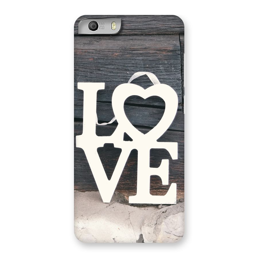 Wood Love Lock Back Case for Micromax Canvas Knight 2