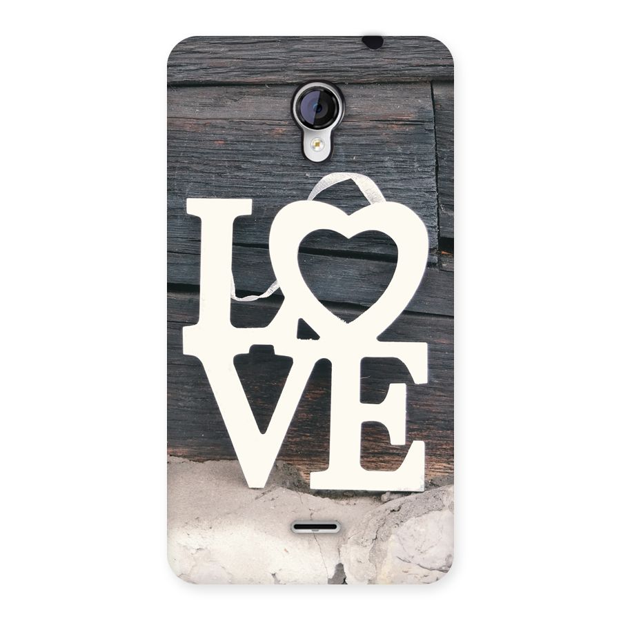 Wood Love Lock Back Case for Micromax Unite 2 A106