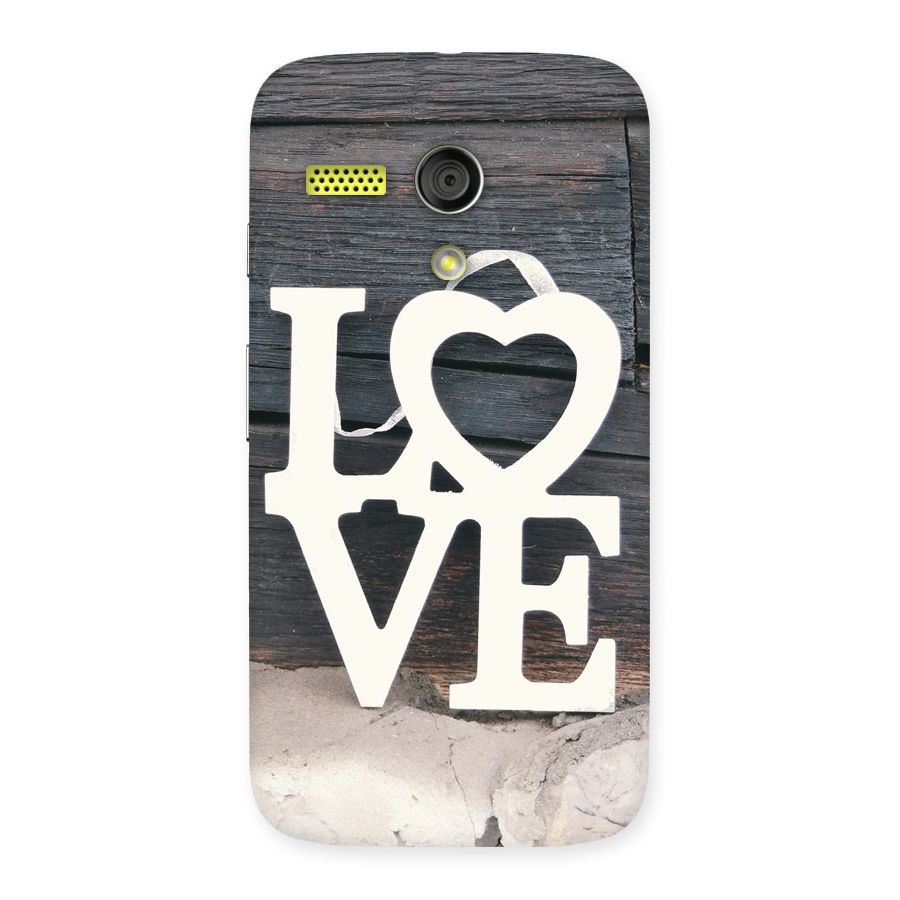Wood Love Lock Back Case for Moto G