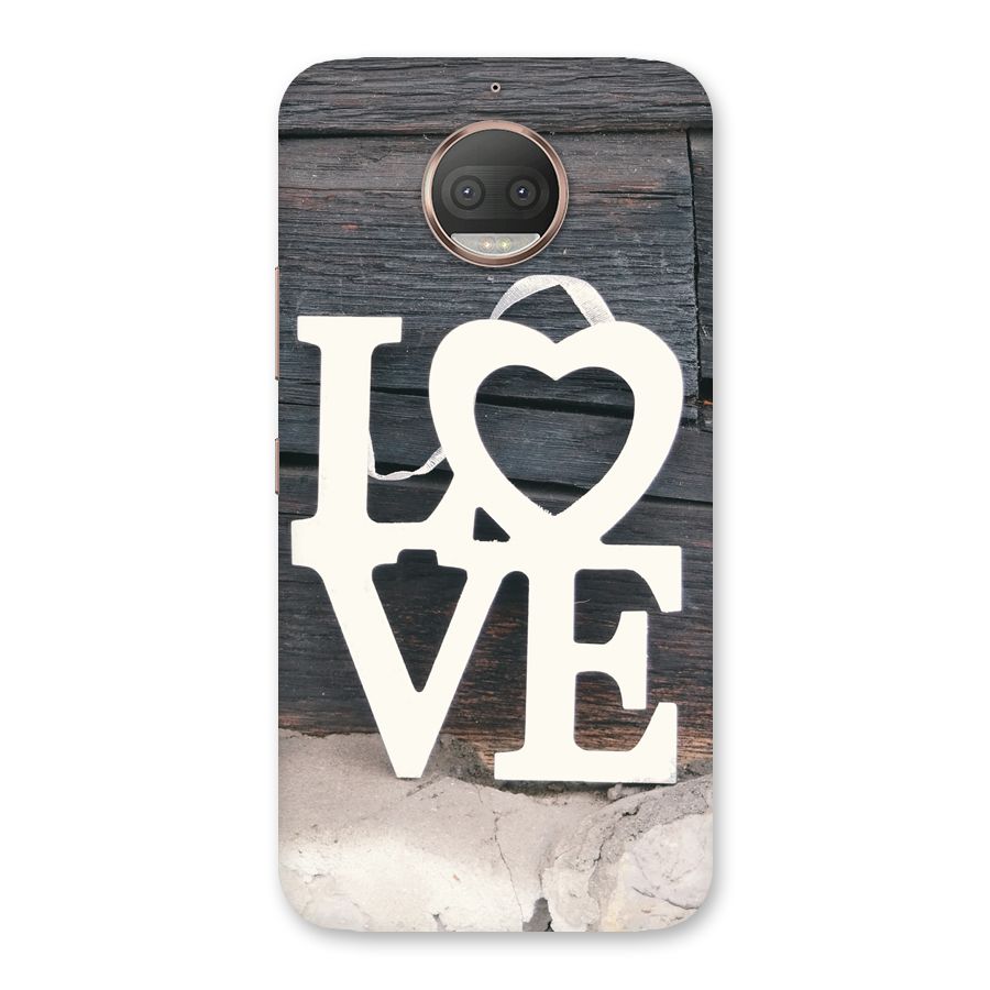 Wood Love Lock Back Case for Moto G5s Plus