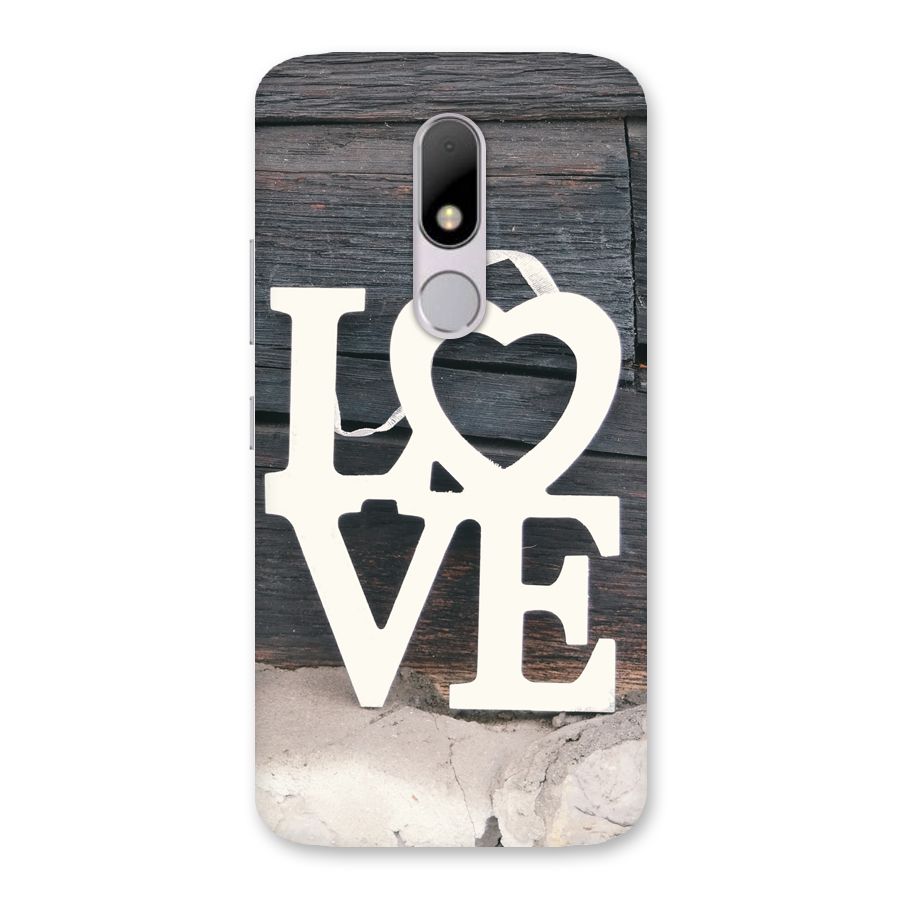 Wood Love Lock Back Case for Moto M