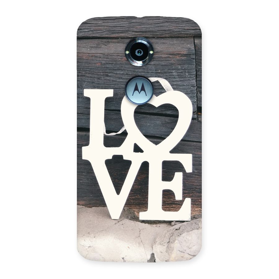 Wood Love Lock Back Case for Moto X 2nd Gen