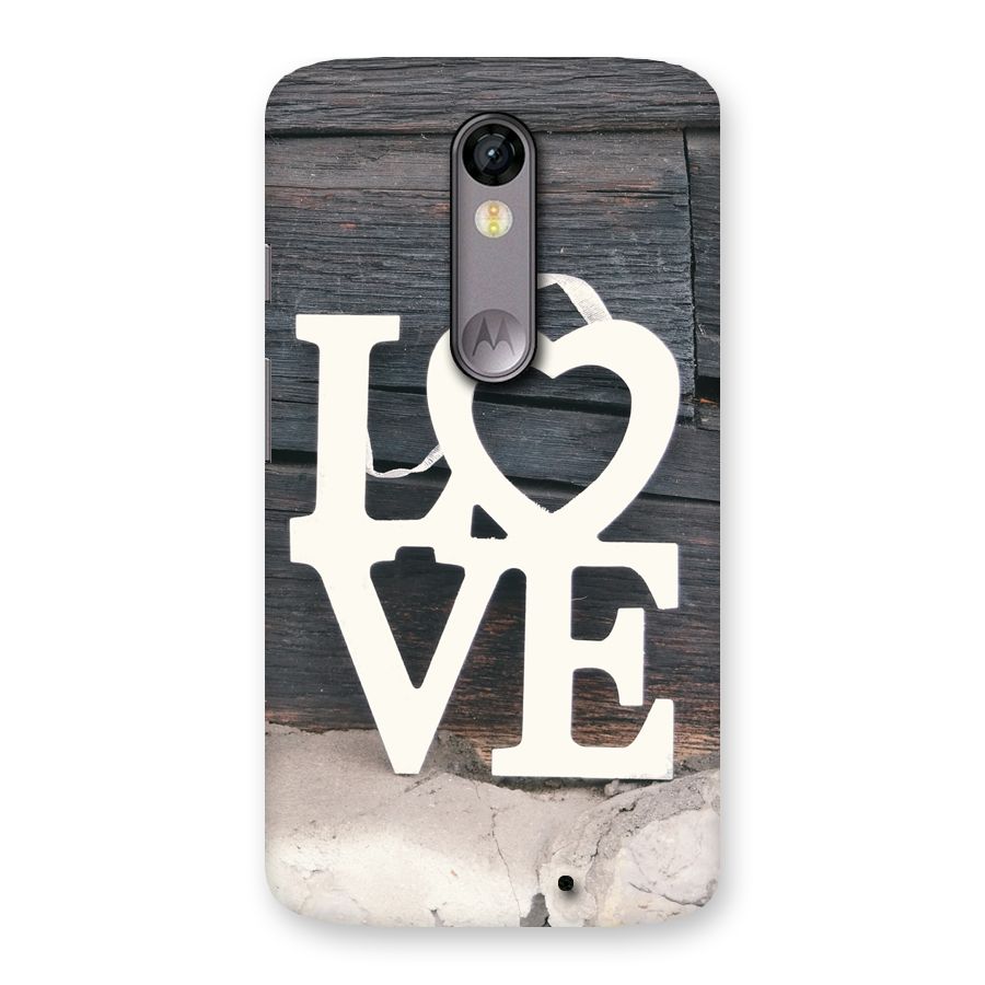 Wood Love Lock Back Case for Moto X Force