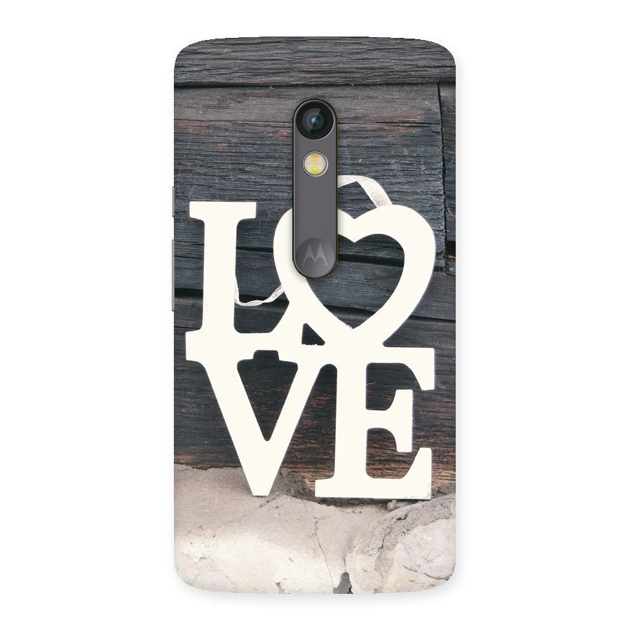 Wood Love Lock Back Case for Moto X Play