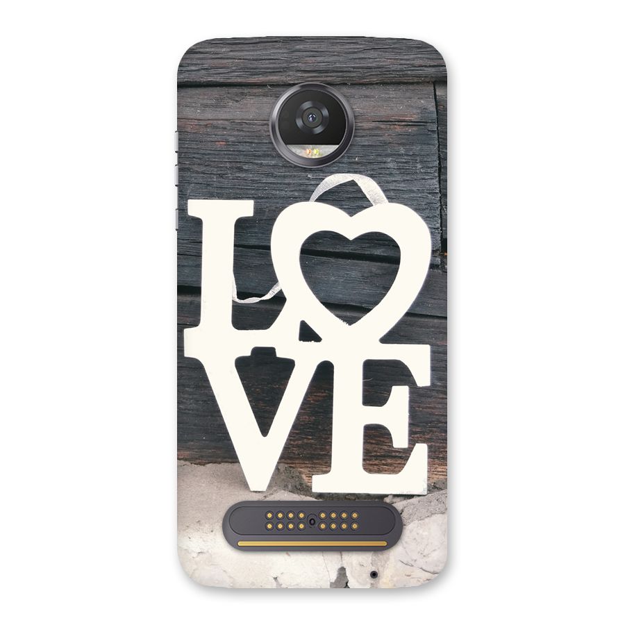 Wood Love Lock Back Case for Moto Z2 Play