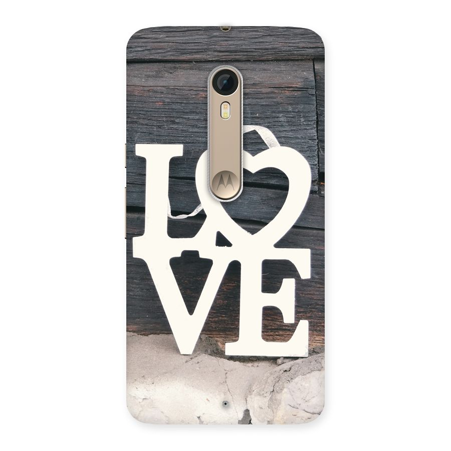 Wood Love Lock Back Case for Motorola Moto X Style