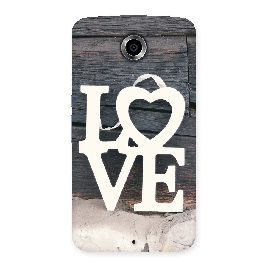 Wood Love Lock Back Case for Nexsus 6