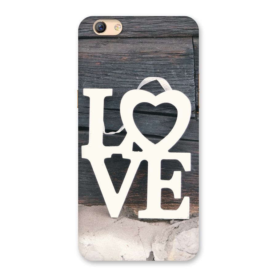 Wood Love Lock Back Case for Oppo F3 Plus