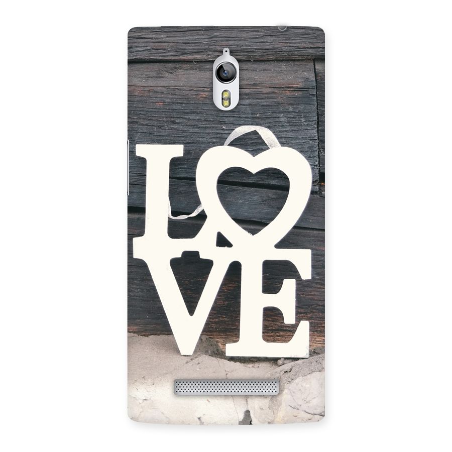 Wood Love Lock Back Case for Oppo Find 7