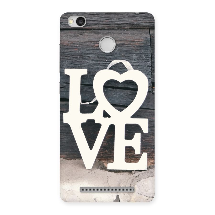 Wood Love Lock Back Case for Redmi 3S Prime
