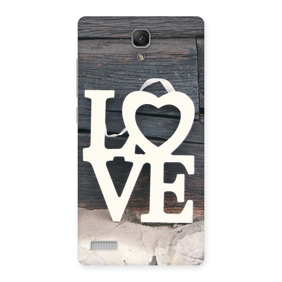 Wood Love Lock Back Case for Redmi Note Prime