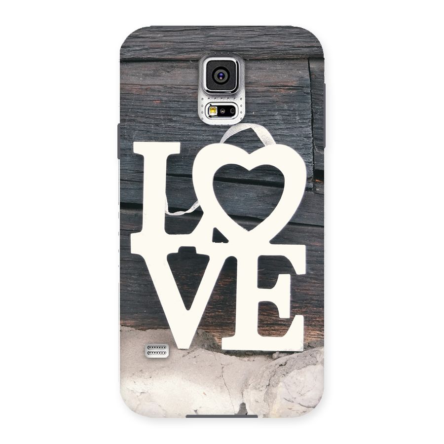 Wood Love Lock Back Case for Samsung Galaxy S5