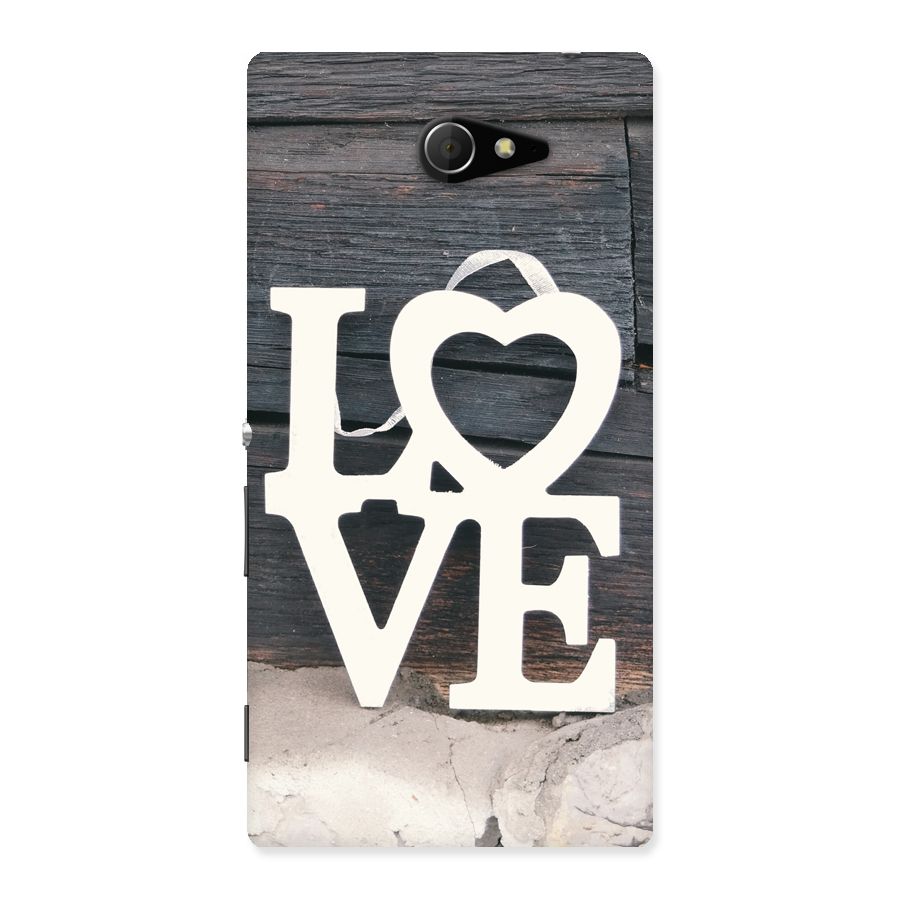 Wood Love Lock Back Case for Sony Xperia M2