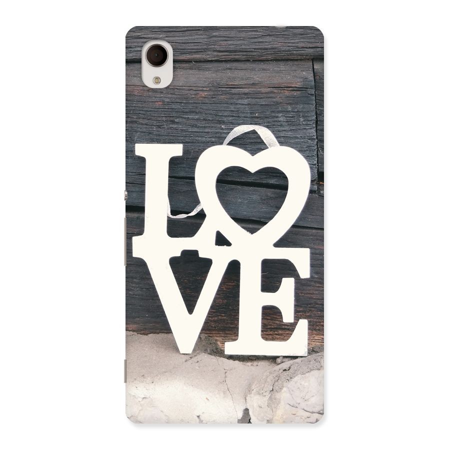 Wood Love Lock Back Case for Sony Xperia M4