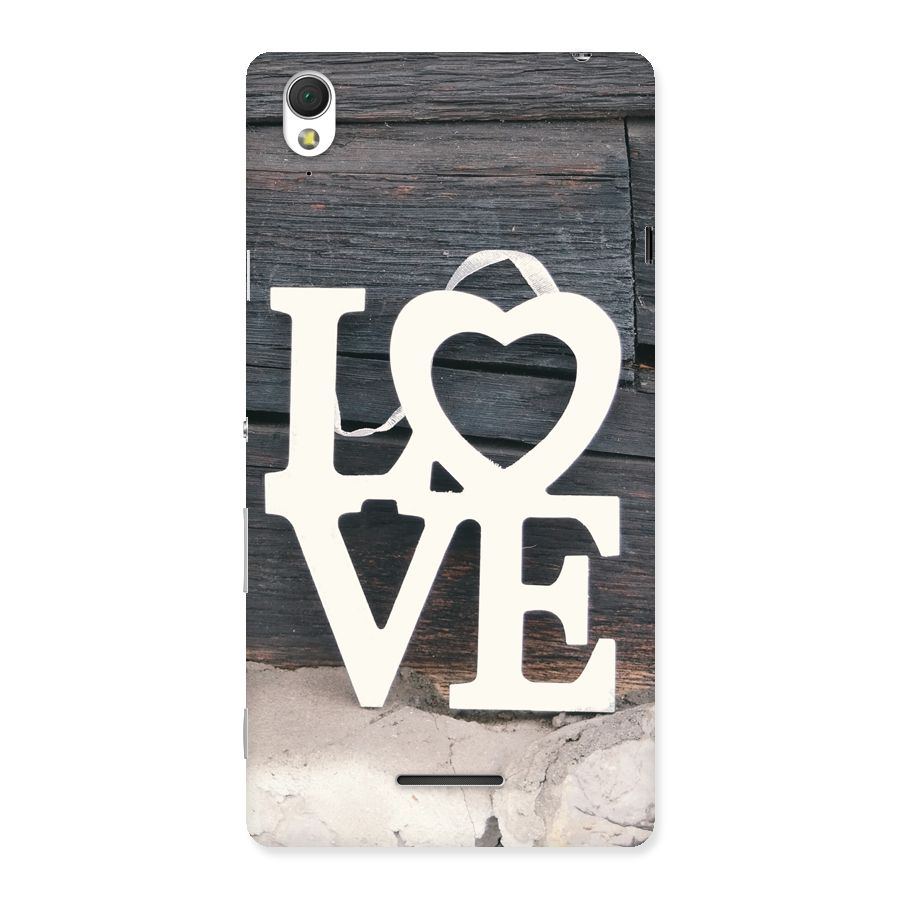 Wood Love Lock Back Case for Sony Xperia T3