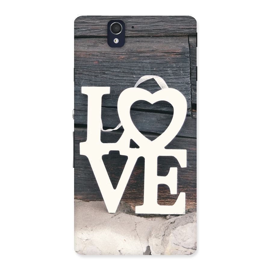 Wood Love Lock Back Case for Sony Xperia Z