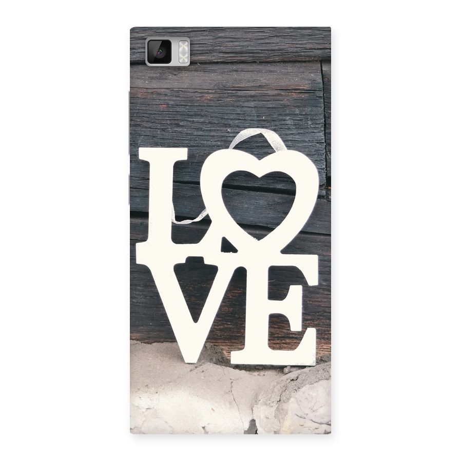 Wood Love Lock Back Case for Xiaomi Mi3