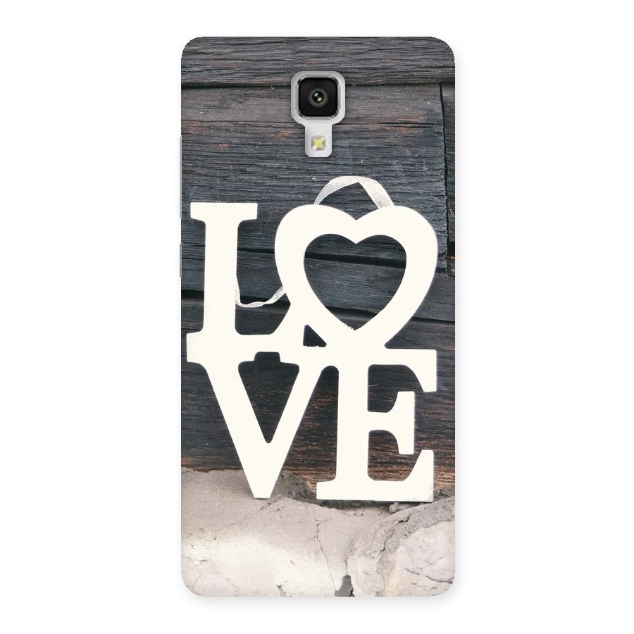 Wood Love Lock Back Case for Xiaomi Mi 4