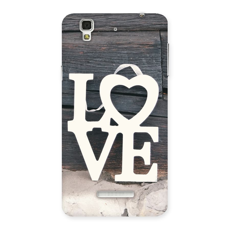 Wood Love Lock Back Case for Yu Yureka