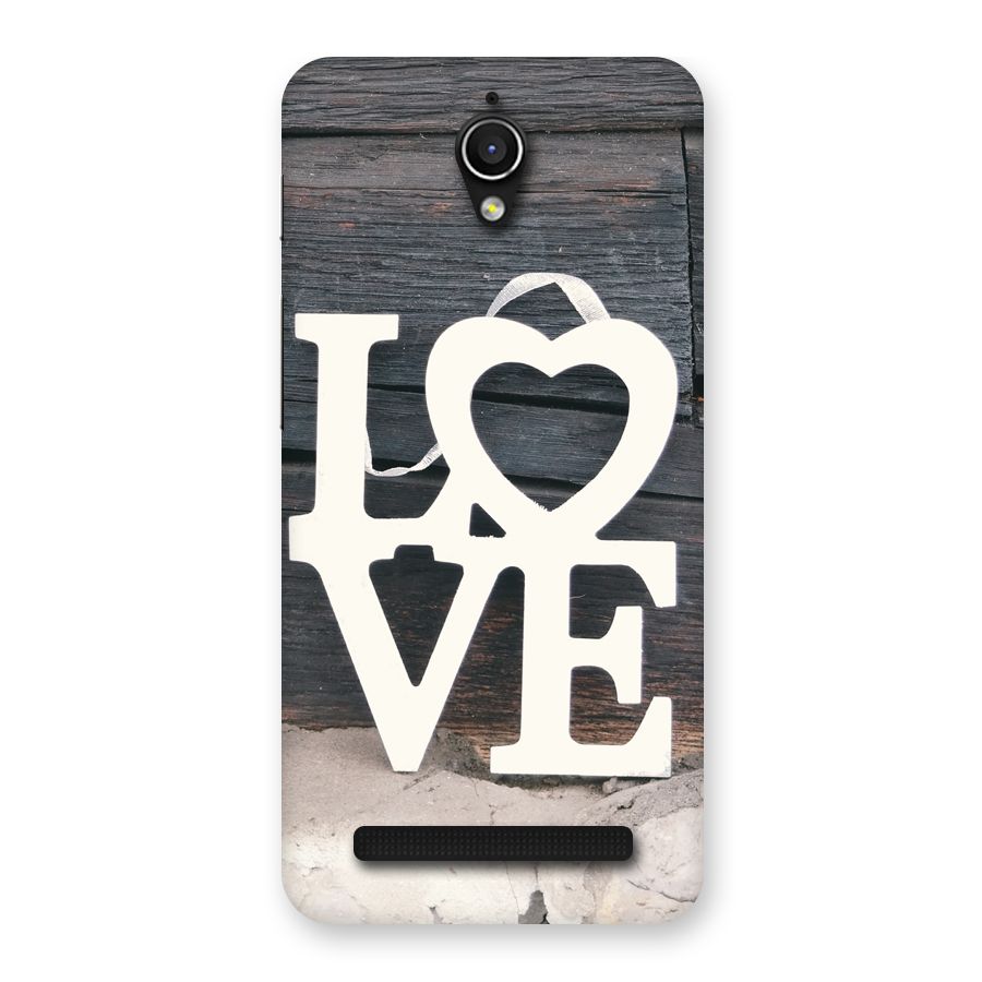 Wood Love Lock Back Case for Zenfone Go