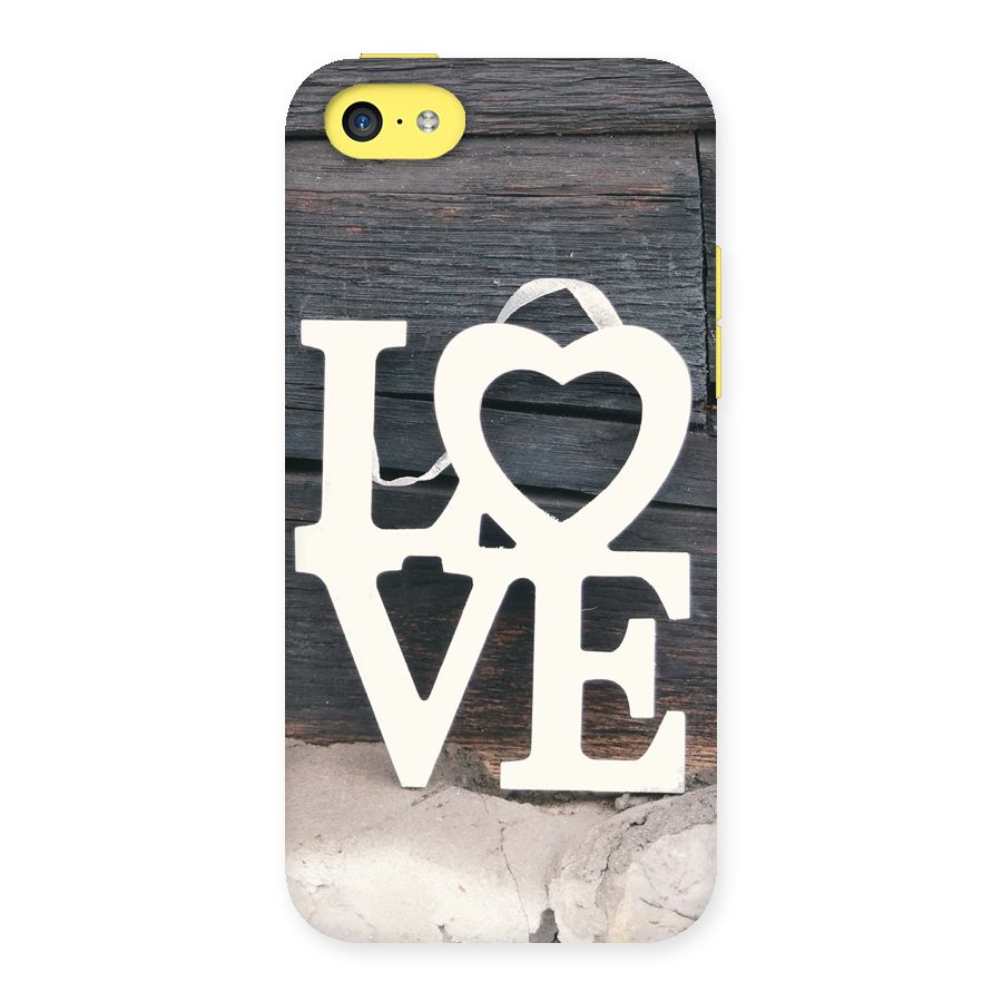 Wood Love Lock Back Case for iPhone 5C