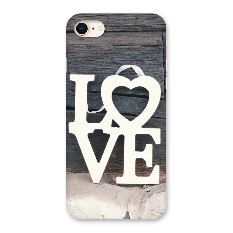 Wood Love Lock Back Case for iPhone 8