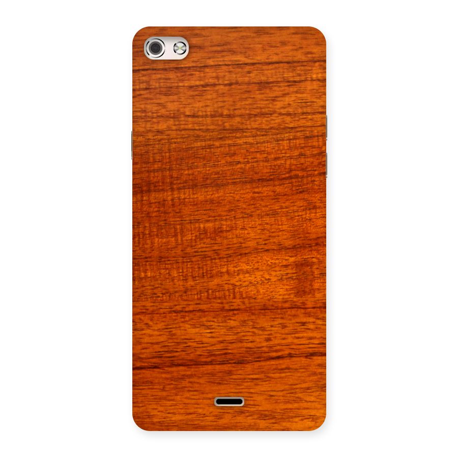 Wood Texture Design Back Case for Micromax Canvas Silver 5