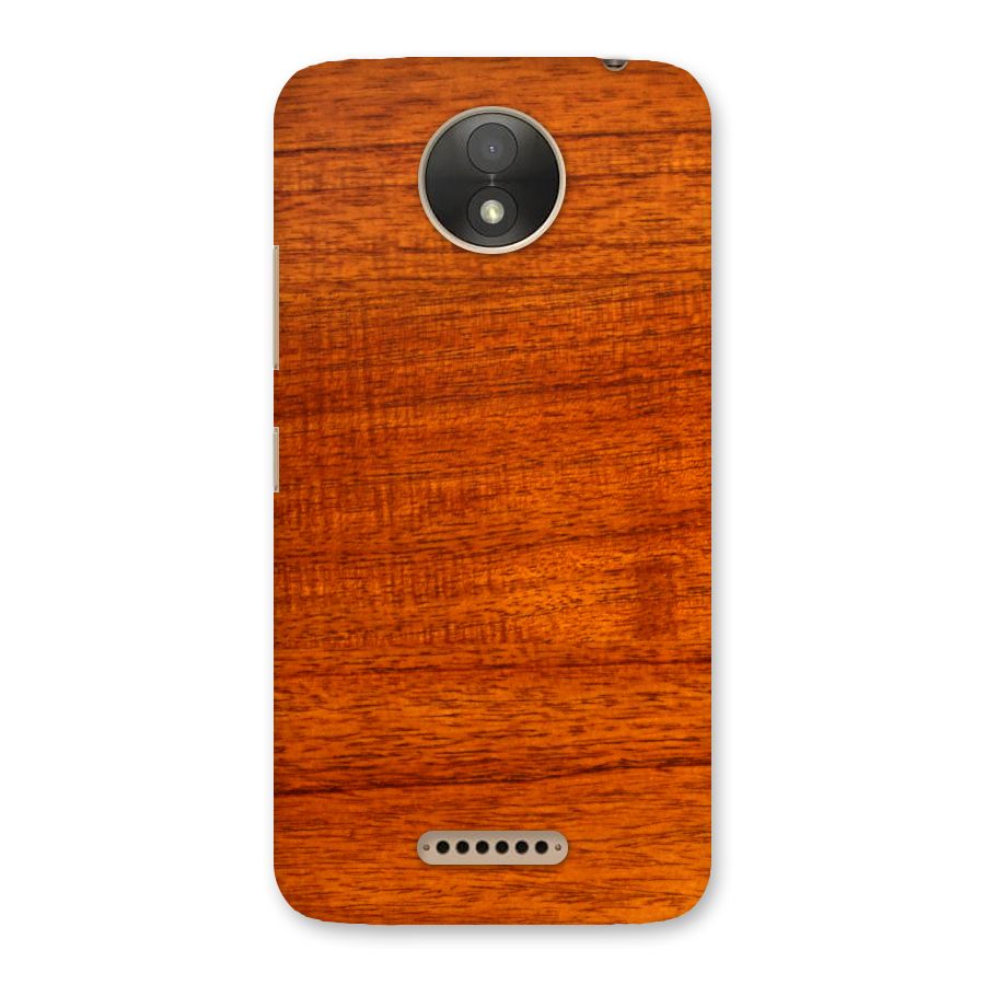Wood Texture Design Back Case for Moto C Plus