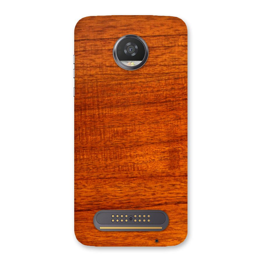 Wood Texture Design Back Case for Moto Z2 Play