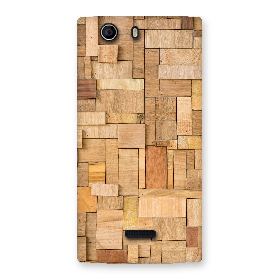 Wooden Blocks Back Case for Canvas Nitro 2 E311
