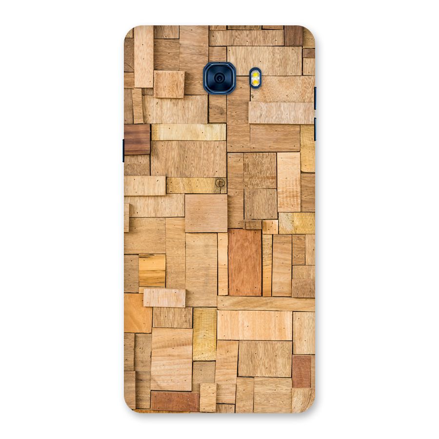 Wooden Blocks Back Case for Galaxy C7 Pro