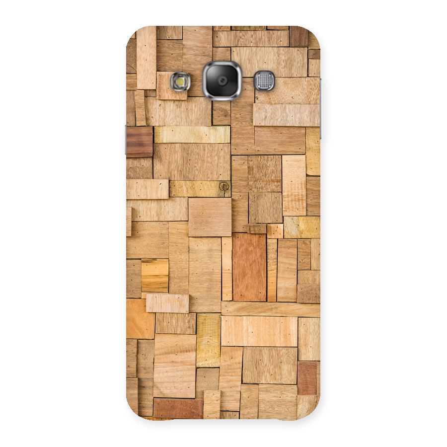 Wooden Blocks Back Case for Galaxy E7
