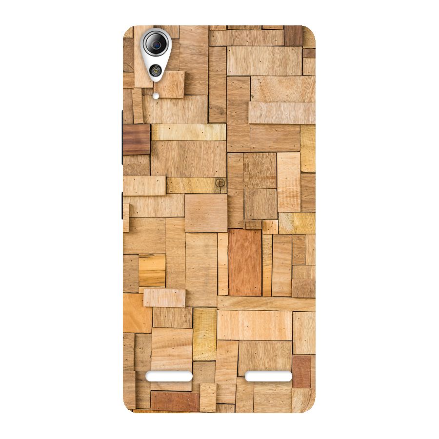 Wooden Blocks Back Case for Lenovo A6000 Plus