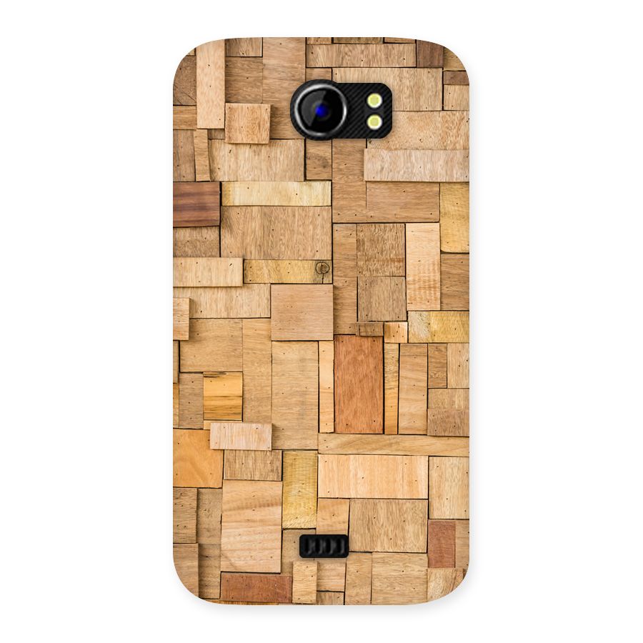 Wooden Blocks Back Case for Micromax Canvas 2 A110
