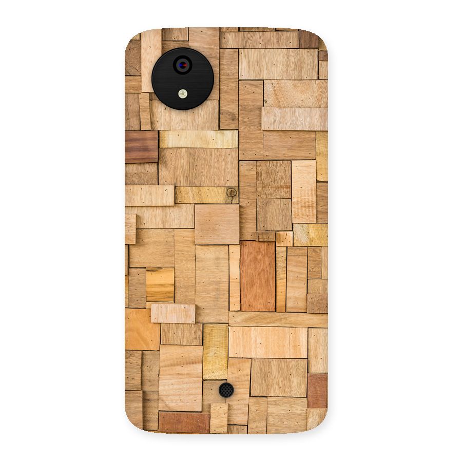Wooden Blocks Back Case for Micromax Canvas A1