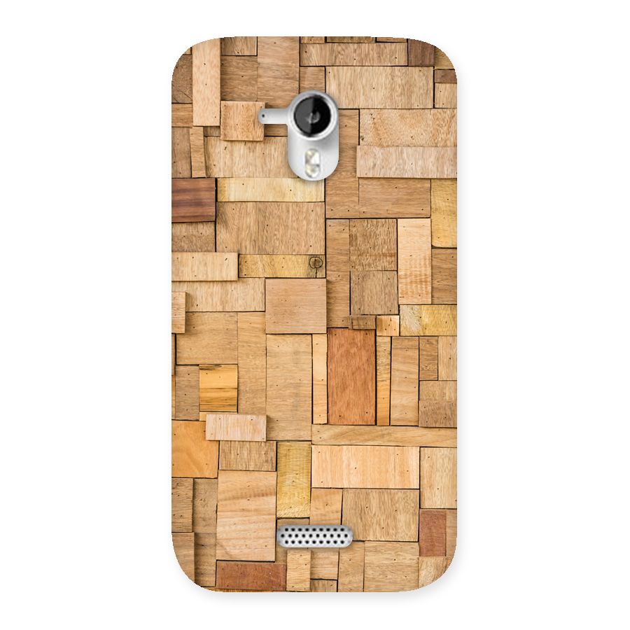 Wooden Blocks Back Case for Micromax Canvas HD A116