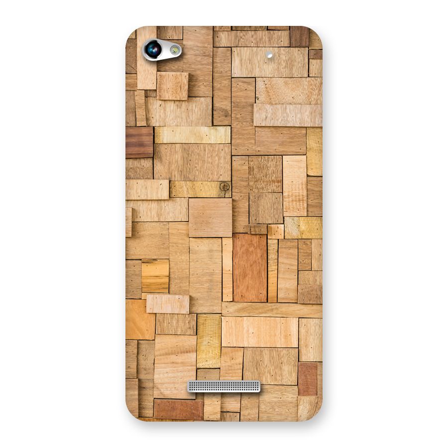 Wooden Blocks Back Case for Micromax Hue 2