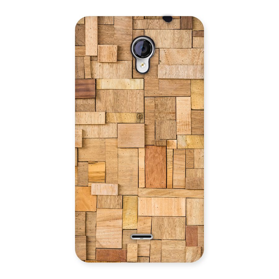 Wooden Blocks Back Case for Micromax Unite 2 A106