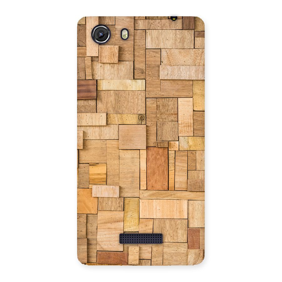 Wooden Blocks Back Case for Micromax Unite 3