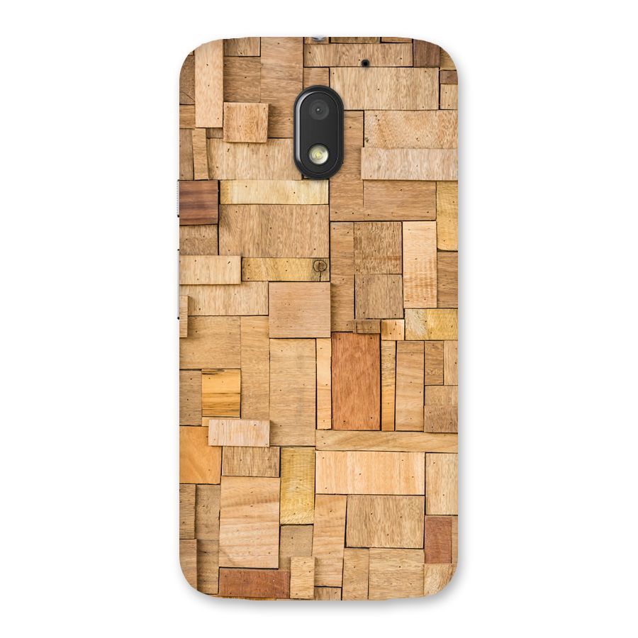 Wooden Blocks Back Case for Moto E3 Power