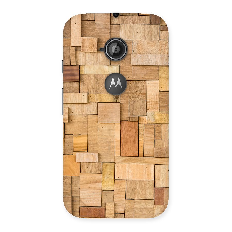 Wooden Blocks Back Case for Moto E 2nd Gen