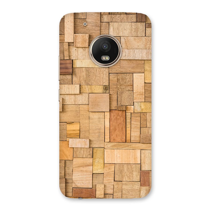 Wooden Blocks Back Case for Moto G5 Plus