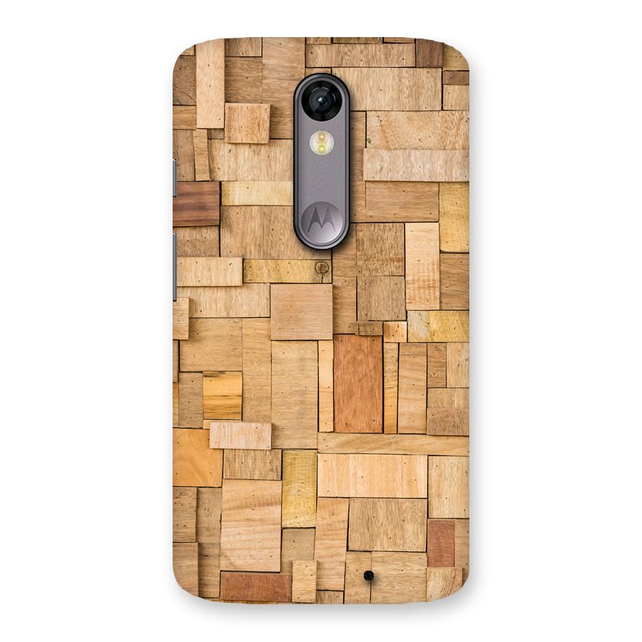 Wooden Blocks Back Case for Moto X Force