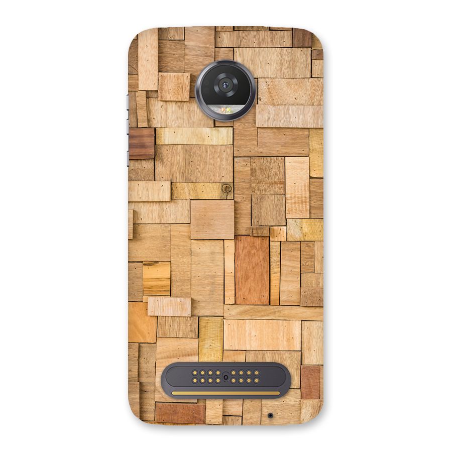 Wooden Blocks Back Case for Moto Z2 Play