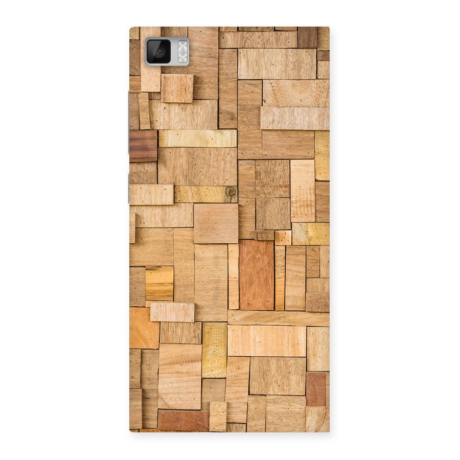 Wooden Blocks Back Case for Xiaomi Mi3