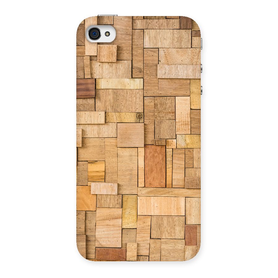 Wooden Blocks Back Case for iPhone 4 4s